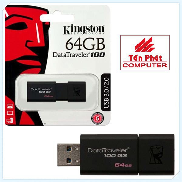 XẢ KHO - BÁN VỐN XẢ KHO -  USB KINGSTON 3.0 64Gb CHÍNH HÃNG BTC01 KJGHFUROT9578