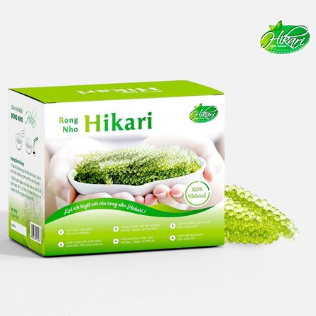 Rong Nho Cao Cấp Hikario 100% Tự Nhiên - Tách Nước Theo Tiêu Chuẩn Nhật Bản, Hộp 10 gói 280gr