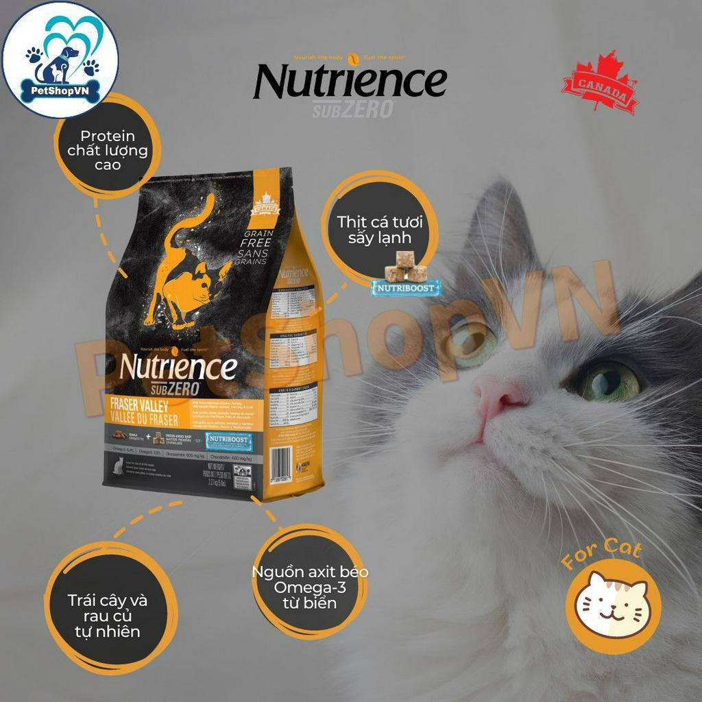 Thức Ăn Cho Mèo Hạt NUTRIENCE SUBZERO Bao 5Kg Vị Gà Tây & Cá Hồi