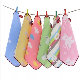 Combo 5 khăn sợi tre rửa mặt an toàn cho bé ((KMT02))