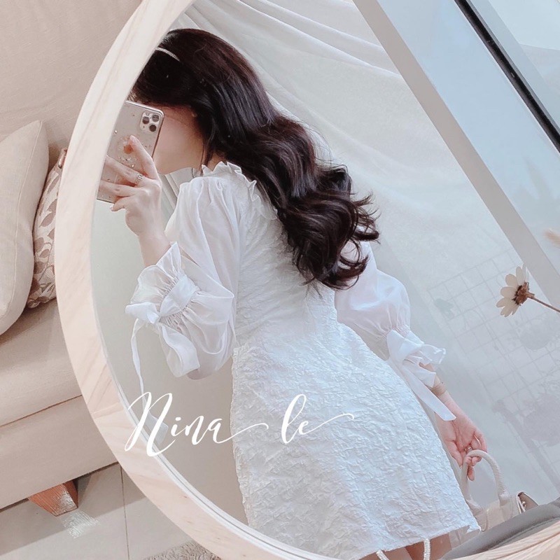 [Mẫu2021] Đầm nữ trắng gấm dự tiệc nữ màu trắng dạo phố cực xinh, vải may loại 1 mã [NANY] | BigBuy360 - bigbuy360.vn