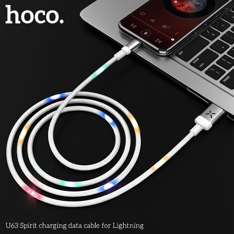 Cáp Sạc Đèn Led Phát Sáng Hoco U63 Lightning - Thế Giới Phụ Kiện Số - TT Shop