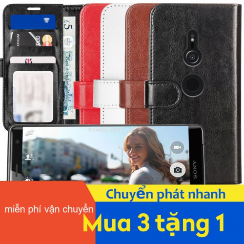 Bao da điện thoại có ngăn đựng thẻ cho Sony E5/XZ/XZ1/XZ2/XA1/XA2 Premium/XZ1/L1/L2/Z3