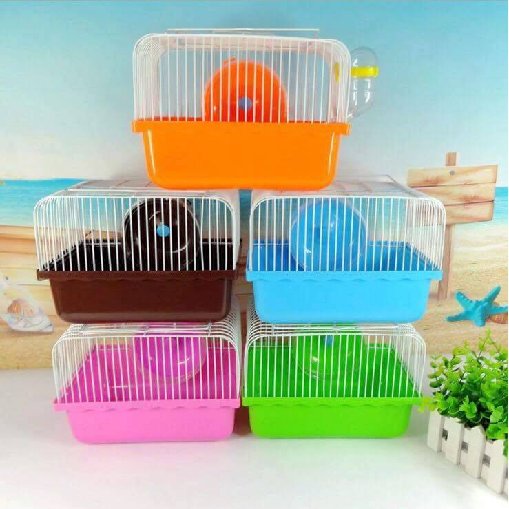 [ TẶNG NHÀ TẮM NHỰA ] lồng mini 5 màu để xách đi hoặc nuôi đẻ hamster