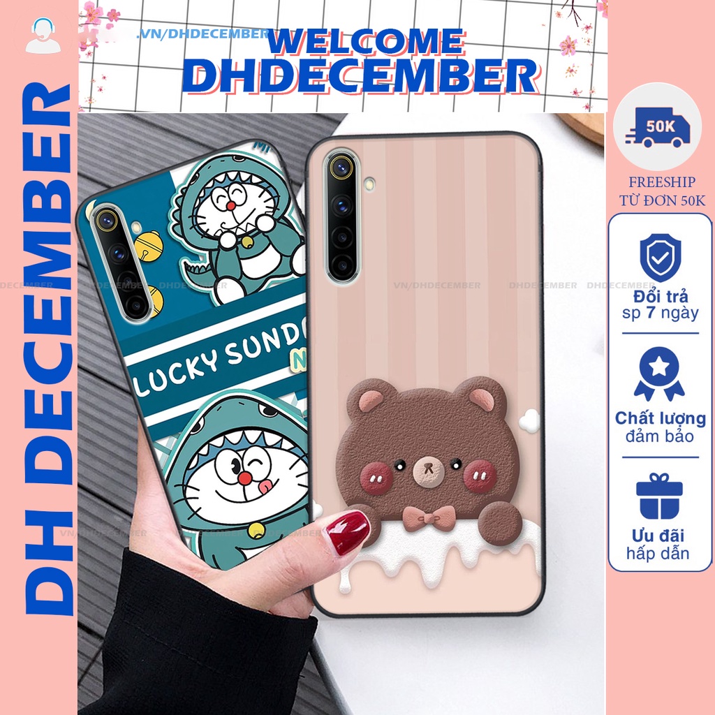 Ốp lưng Realme 6 / 6 PRO in hình gấu K@ws, gấu nâu, dor@emon RẺ- ĐẸP- BỀN