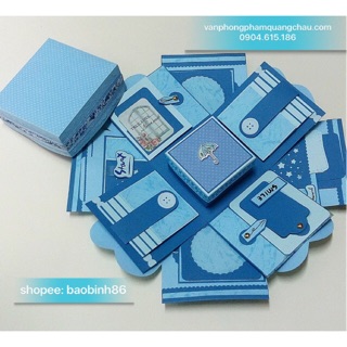 Love box, Scrapbook, album dán ảnh kiểu hộp (kích thước: 12cm x 12cm)