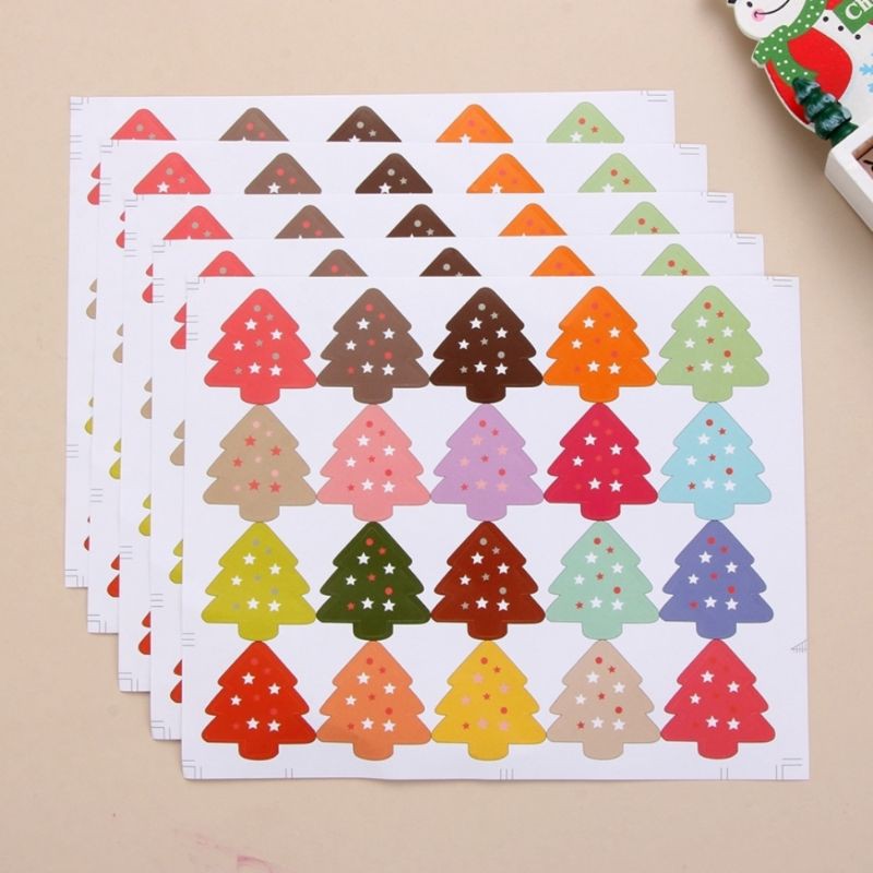 Set 40 sticker cây thông Noel Giáng Sinh