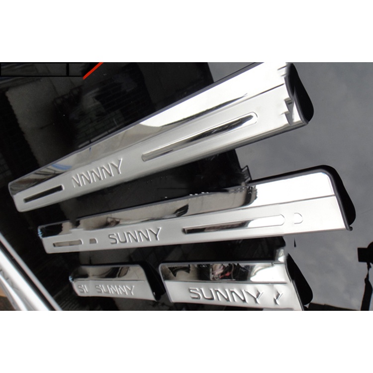 Ốp Bậc Cửa, Nẹp bước chân Xe Nissan Sunny 2014 2021, chất liệu Inox cao cấp