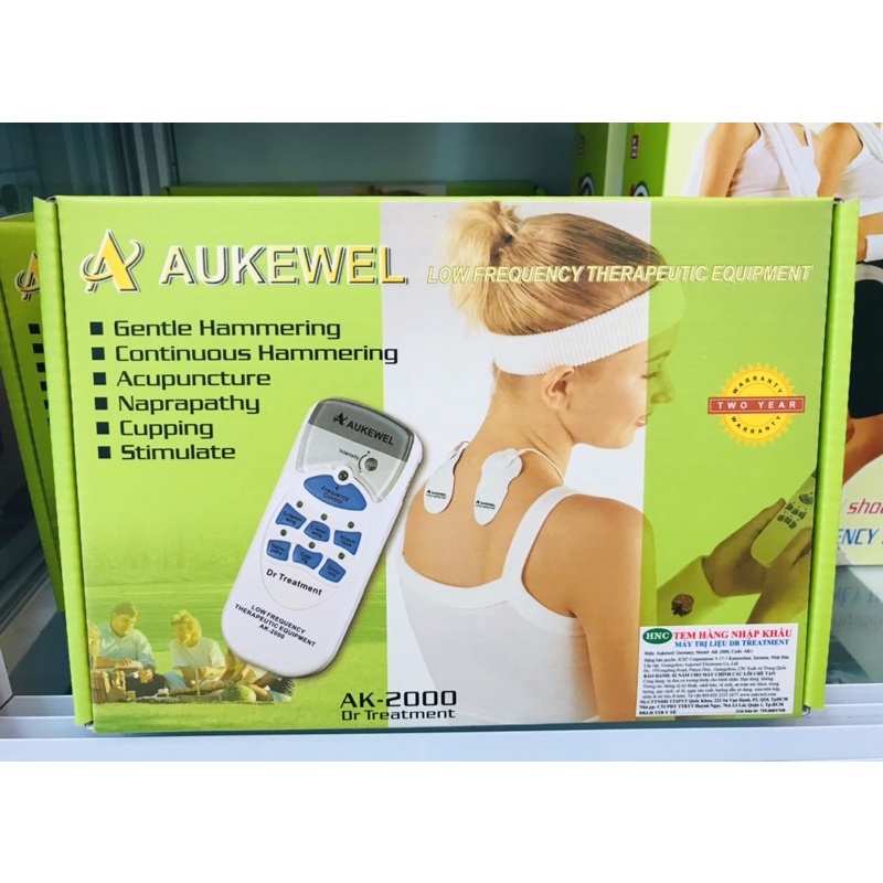 Máy mát xa xung điện Aukewel Luxury Đức DR Treatment AK 2000/2000 II 4 miếng dán