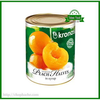Đào ngâm kronos - giòn ngon - dùng pha trà đào hết sẩy