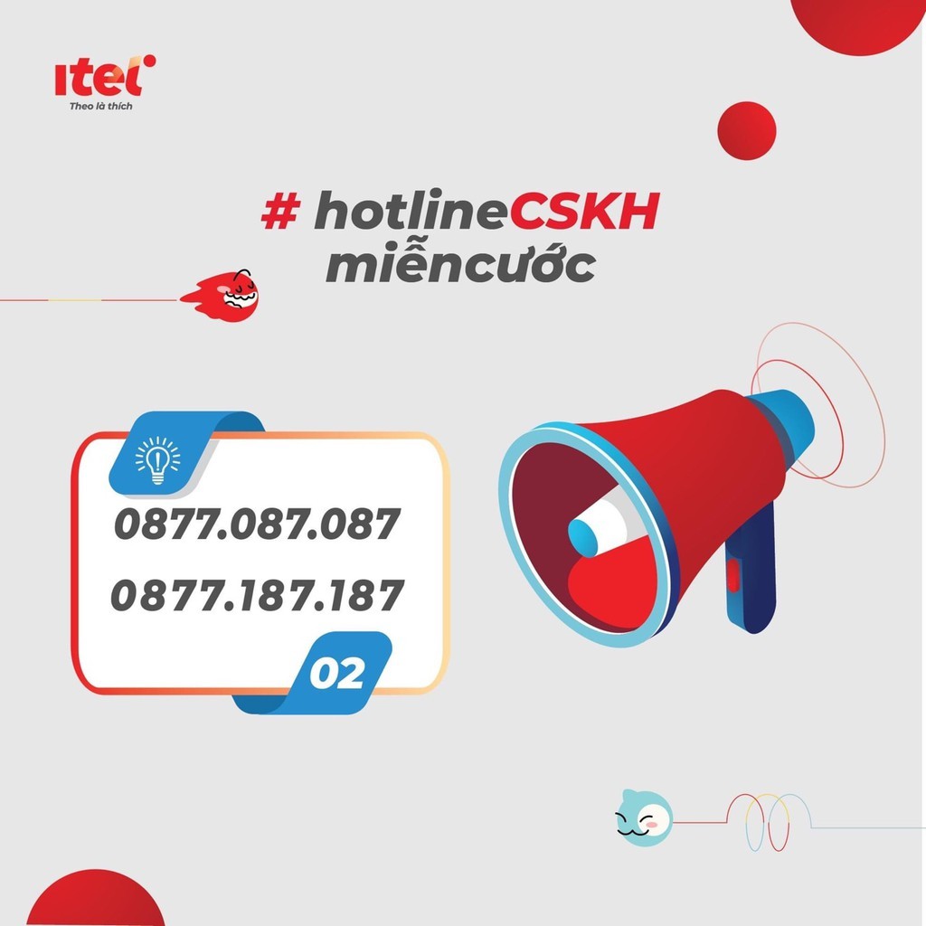 Sim 087 iTelecom 90Gb/tháng 5.000 Phút nội mạng Itel Vinaphone Giá 39k