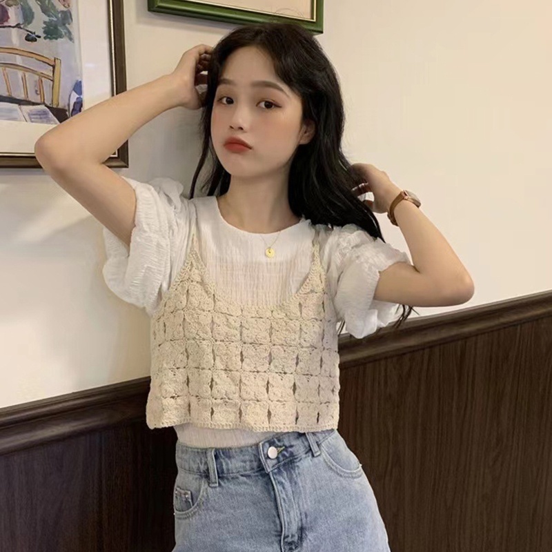 Áo lửng hai dây họa tiết ca rô quyến rũ dành cho nữ