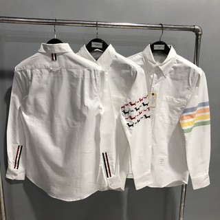(3 MÀU) SƠ MI THOM BROWNE TRẮNG HOẠ TIẾT