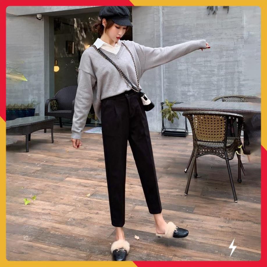 Quần tây nữ công sở form dáng đẹp [HÀNG VNXK] - Quần âu công sở thiết kế khóa giữa vải tuyết mưa xịn, mịn | BigBuy360 - bigbuy360.vn