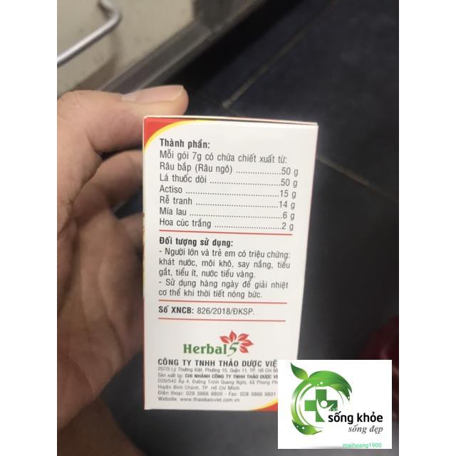 BỘT SỦI THANH NHIỆT HERBACOOL- thanh nhiệt, mát gan