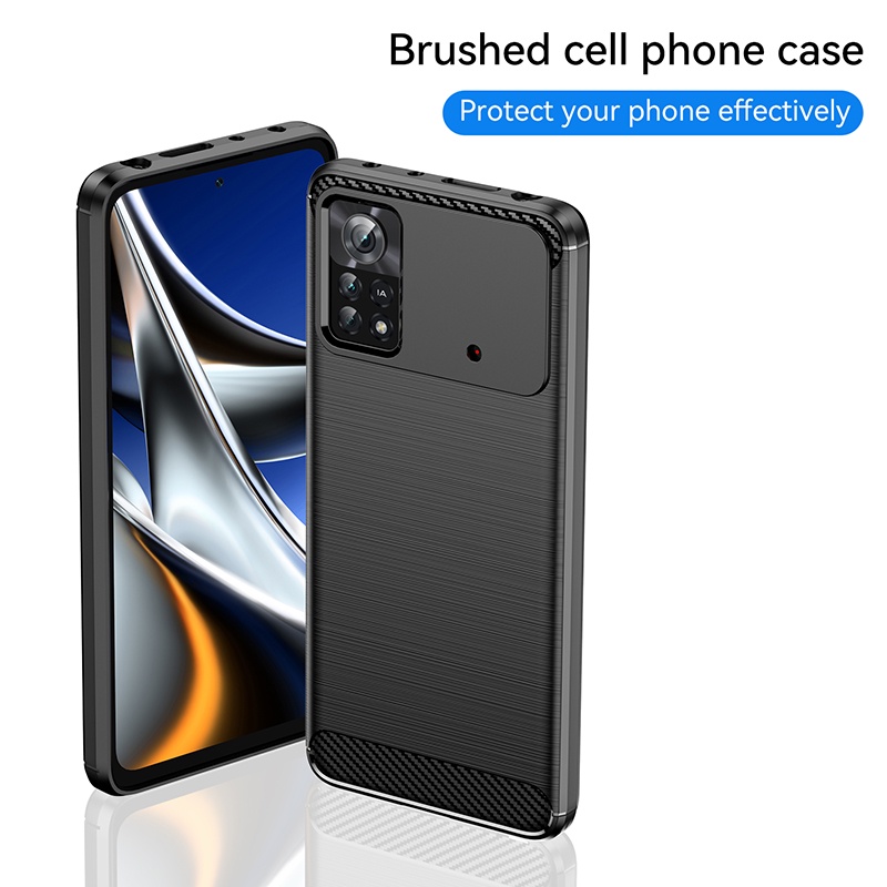 Lenuo Ốp Điện Thoại Sợi Carbon Mềm Siêu Mỏng Làm Mát Chống Sốc Cho Poco X3 NFC F3 F4 M4 Pro X4 GT M5 M3 Pro 5G
