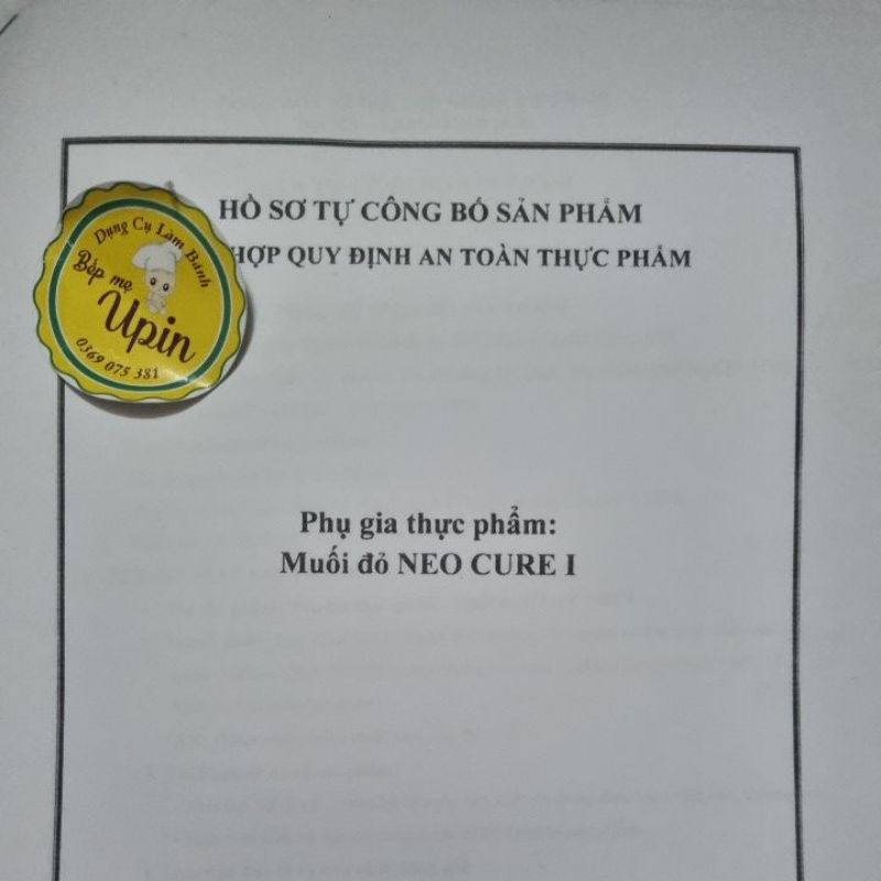 Giá vị muối đỏ Neo cure làm lạp sườn gói chiết 100gram
