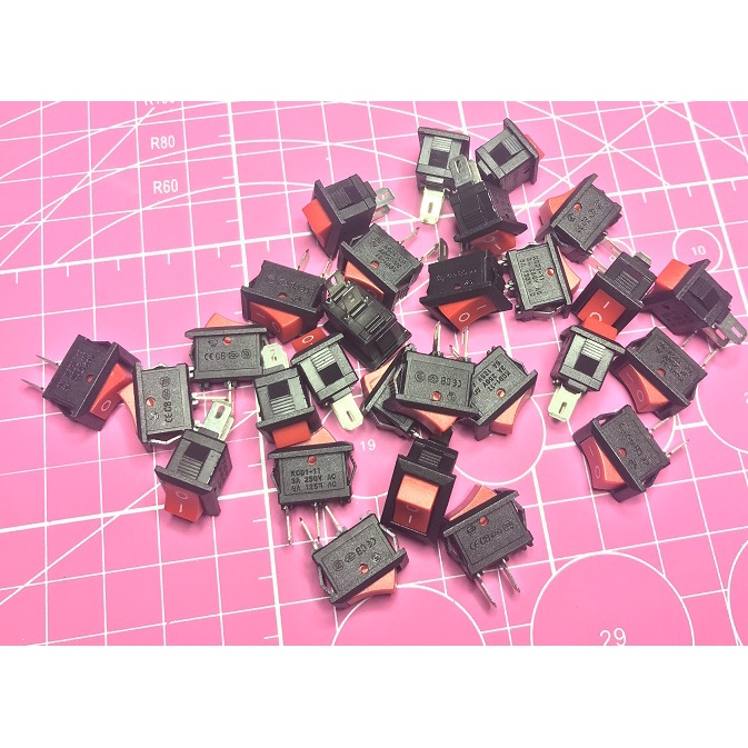 Công Tắc ON/OFF mini đỏ 3A 250V AC