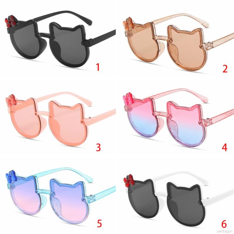 Kính mát mắt mèo đính nơ cho bé chất lượng cao