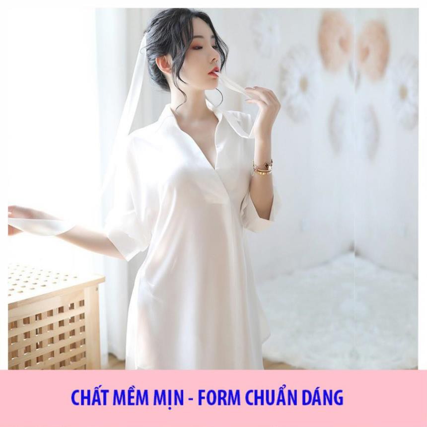 [ SIÊU PHẨM - SIÊU MỊN] áo sơ mi ngủ nữ cao cấp - váy ngủ đẹp dài quyến rũ B1030 | BigBuy360 - bigbuy360.vn