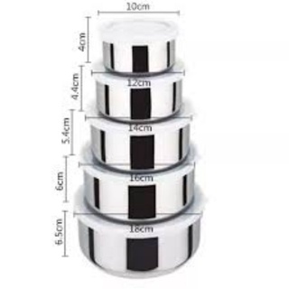 BỘ 5 THỐ INOX PROTECT FRESH BÕ