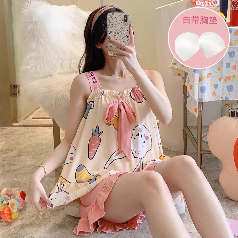 Bộ Đùi ngắn 2 dây chất cotton quảng châu cực sex xy | BigBuy360 - bigbuy360.vn