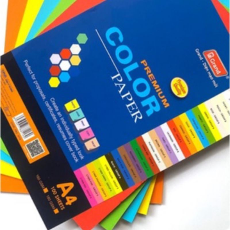 GIẤY BÌA A4/BÌA MẦU A4 GRANE TRỘN 5 MẦU/SẤP 100 tờ or CHỌN MẦU Định lượng dày 160gsm
