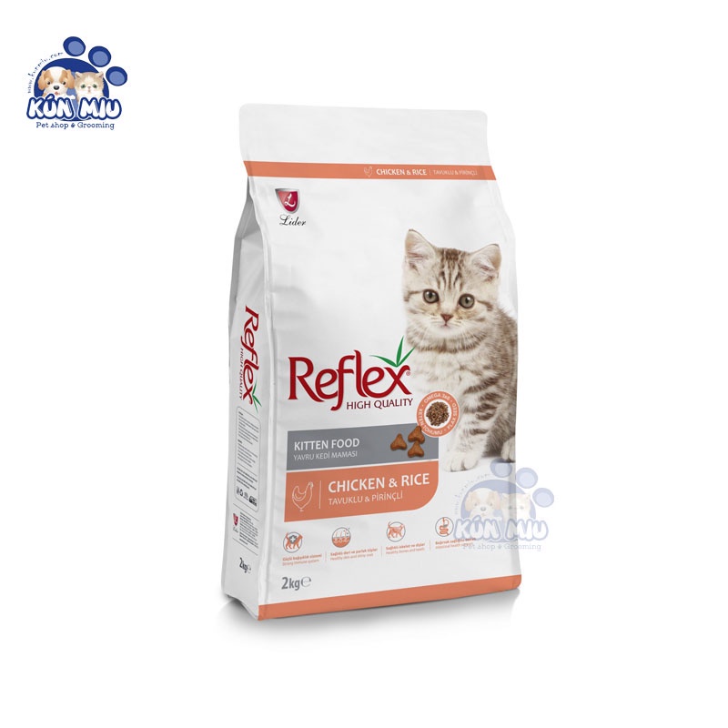 Thức ăn hạt Reflex kitten 2kg dành cho mèo con