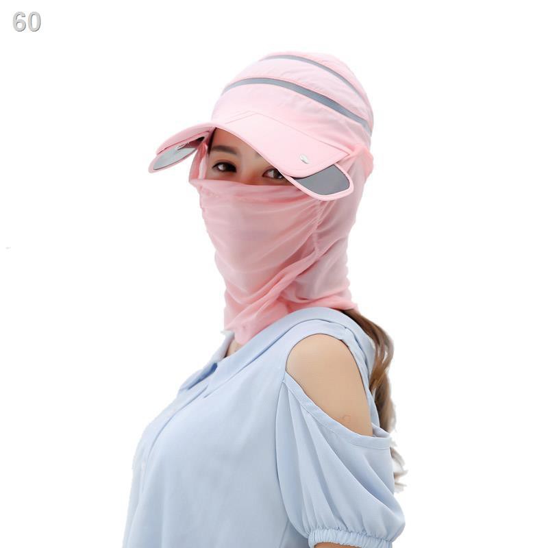 Khẩu trang chống nắng nữ đạp xe mùa hè full face gió và bụi bảo vệ cổ mũ câu cá che thoáng khí tia cực tím namQ