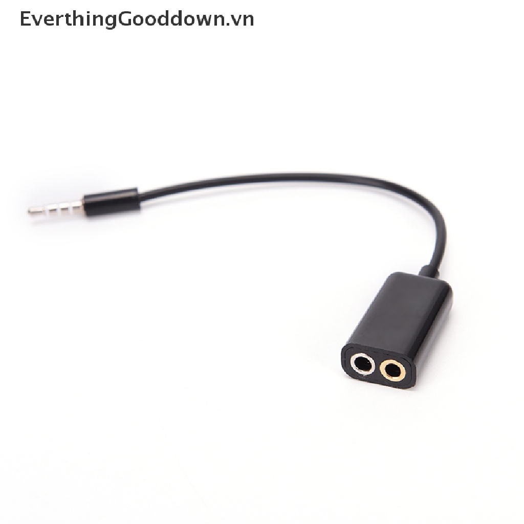 Everthingood Dây Cáp Chữ Y Chuyển Đổi Âm Thanh Từ Giắc Cắm 3.5mm Sang Cổng Cắm Tai Nghe / Mic Tiện Lợi