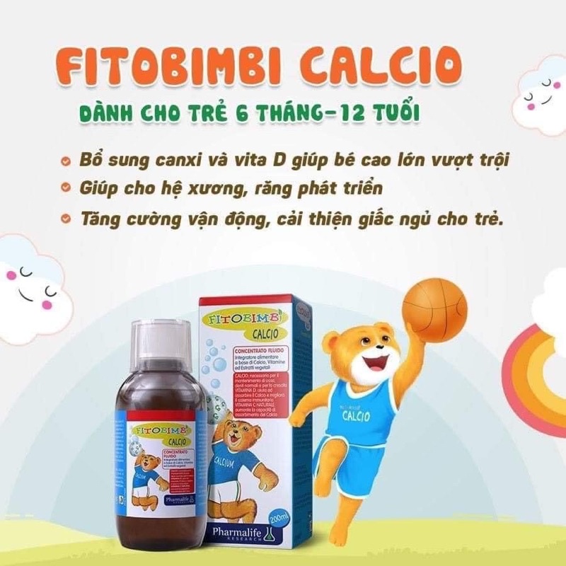 Fitobimbi Calci Bổ Sung Canxi, Vitamin D Giúp Bé Hấp Thu Phát Triển Chiều Cao