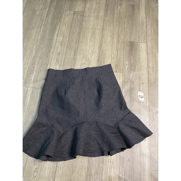 2hand chân váy xám dày dặn eo 70 160