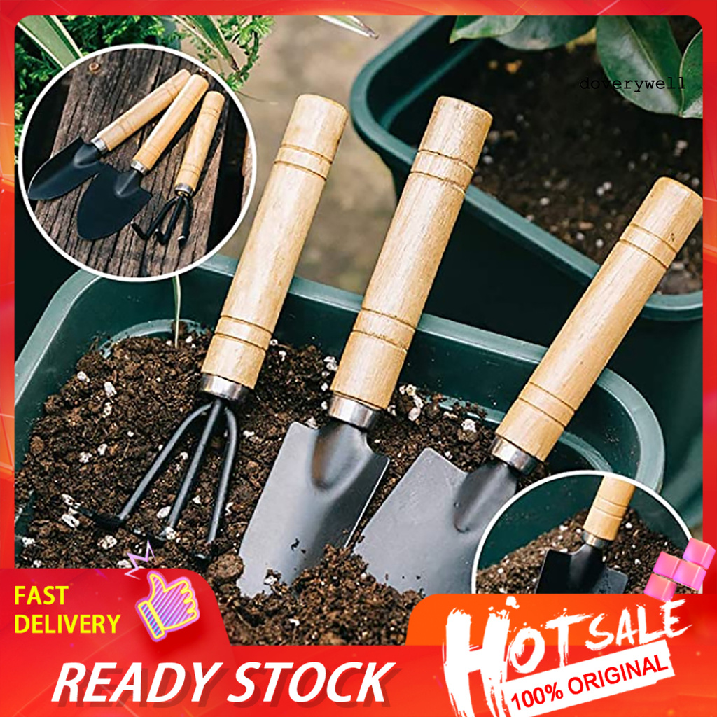 Bộ 10 Dụng Cụ Làm Vườn Mini Cầm Tay Bằng Gỗ