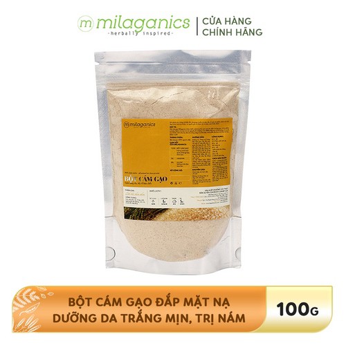 Combo 3 Gói bột trà xanh, cám gạo và khoai tây thiên nhiên MILAGANICS (100g/gói)