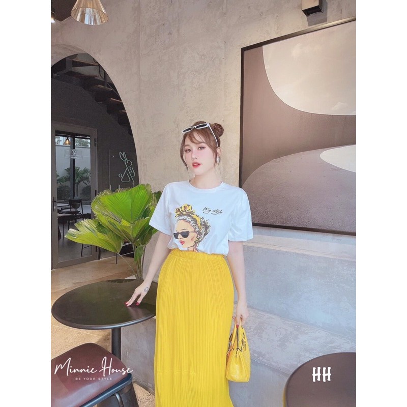 Set áo phông pull + chân váy dậy li 5M | BigBuy360 - bigbuy360.vn