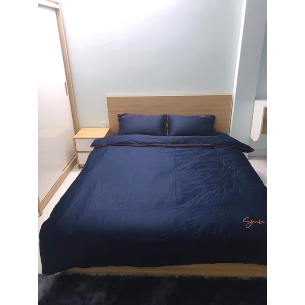 Bộ Chăn Ga Gối Lụa Tencel 60s Sumoi Cao Cấp Phối Màu Cá Tính | BigBuy360 - bigbuy360.vn