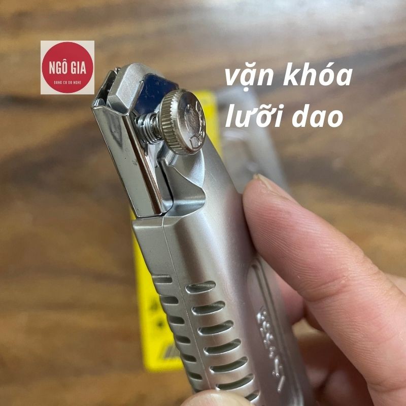 Dao rọc giấy lớn loại tốt 18mm LS+ khóa lưỡi kim loại rời, an toàn, chắc chắn, hàng loại tốt