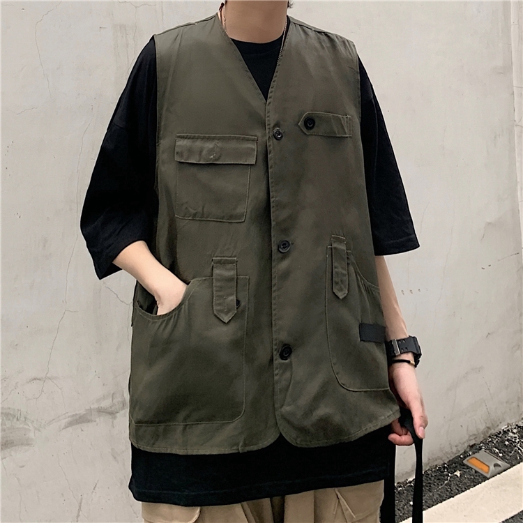 Japanese retro simple sleeveless men's vest | BigBuy360 - bigbuy360.vn