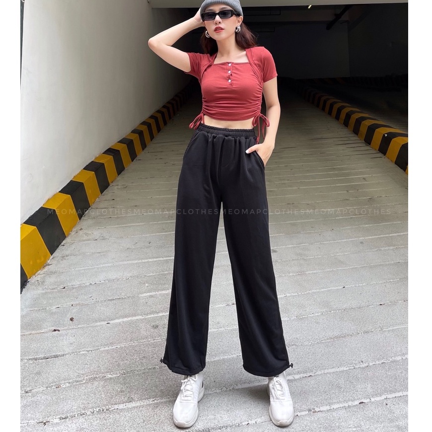QUẦN JOGGER ỐNG RỘNG RÚT DÂY UNISEX NAM NỮ BIGSIZE 40-100kg