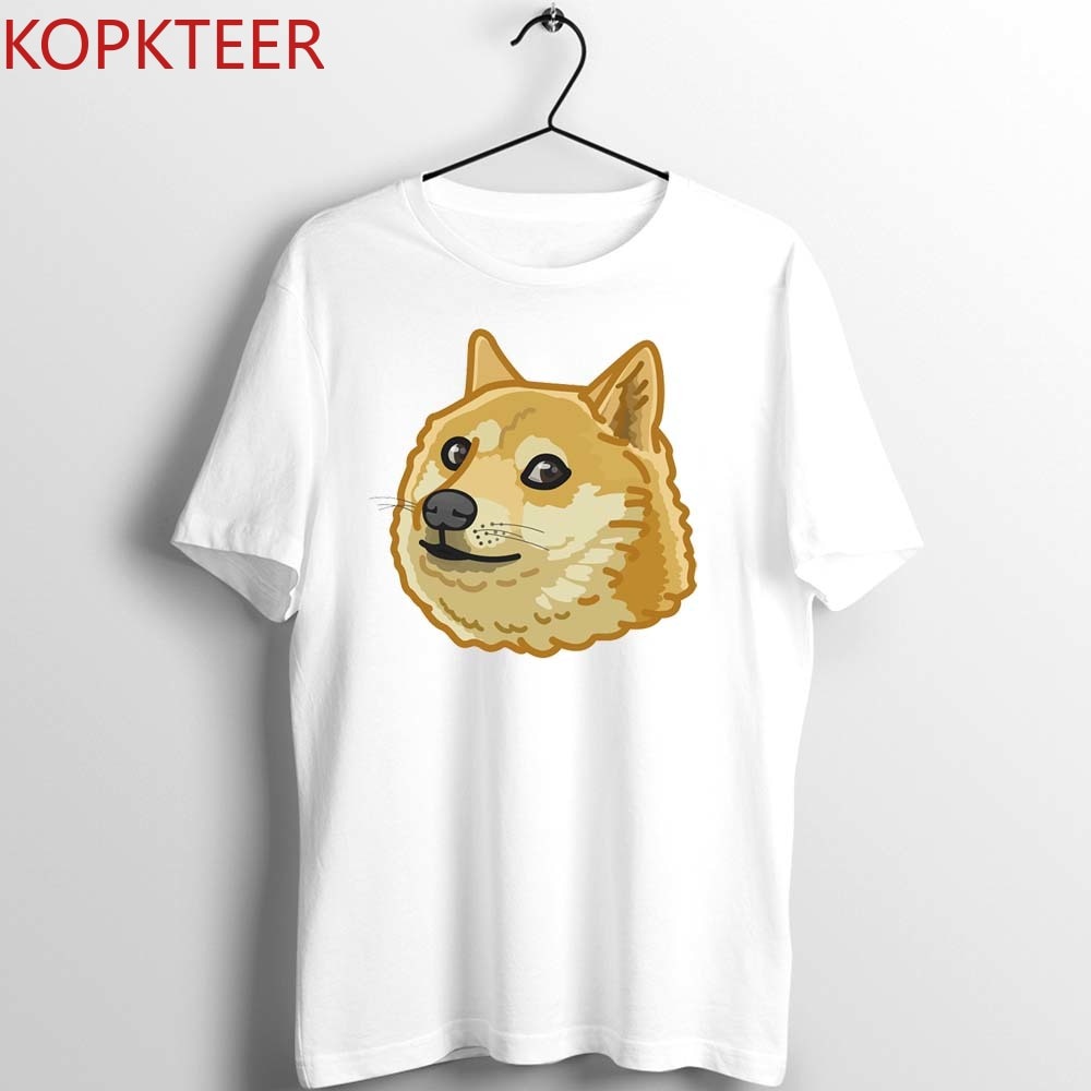 Áo Thun Màu Trắng In Họa Tiết Chú Chó Bonk Meme Vui Nhộn Dễ Thương Cho Nam Và Nữ
