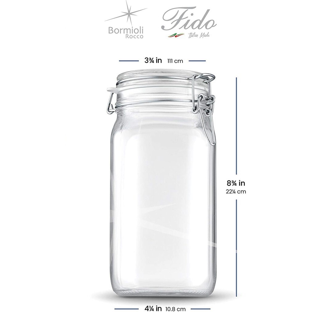 Hũ thủy tinh nắp cài chính hãng Fido