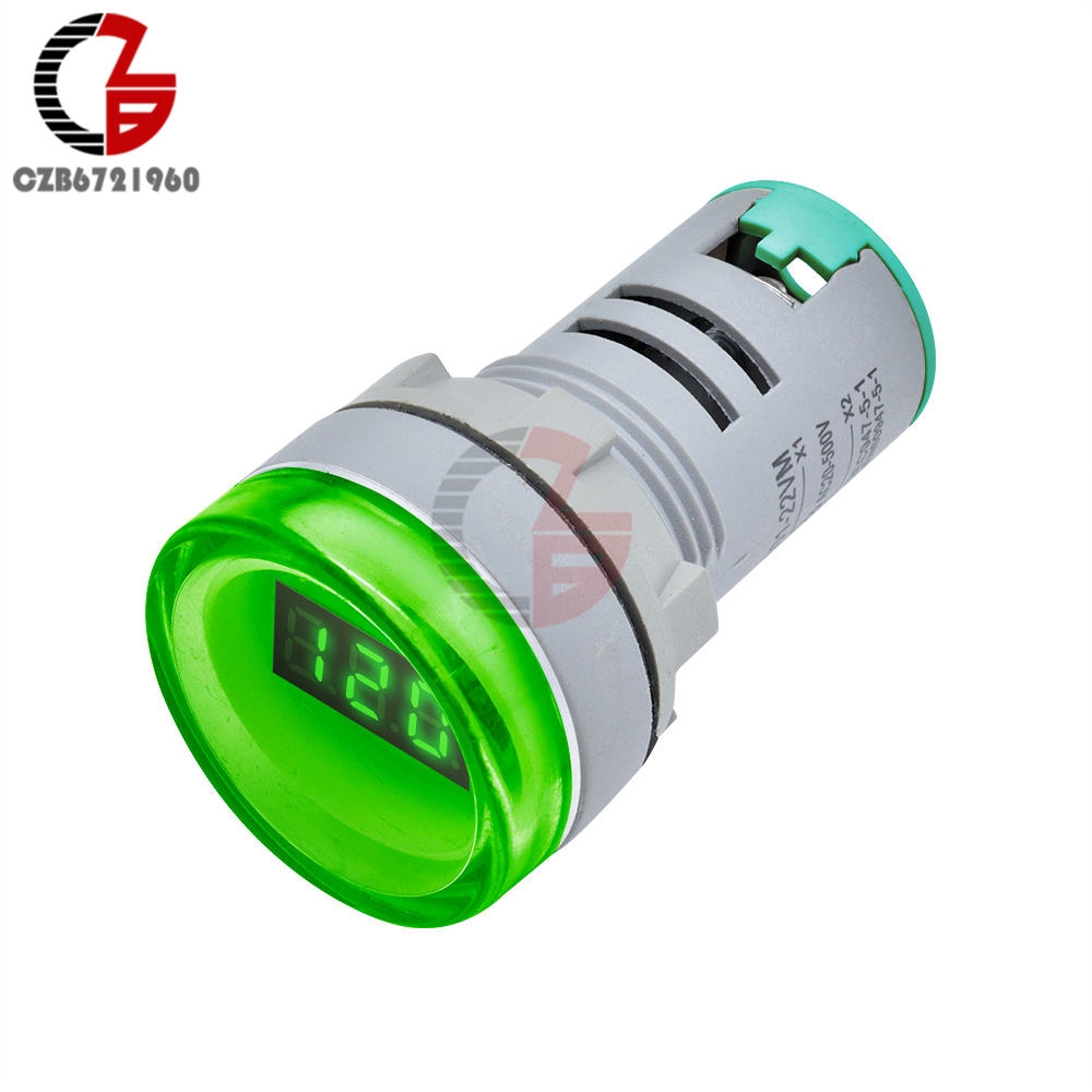 Đồng hồ vôn kế kỹ thuật số đo điện áp dòng điện kiểu vuông tròn 110V 220V 10A 20A AC 50-500V 0-100A