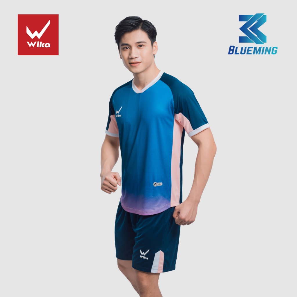 Áo Bóng Đá Wika Blueming Cao Cấp, Chất Vải Thoáng Mát Thấm Hút Mồ Hôi, Kiểu Dáng Mạnh Mẽ
