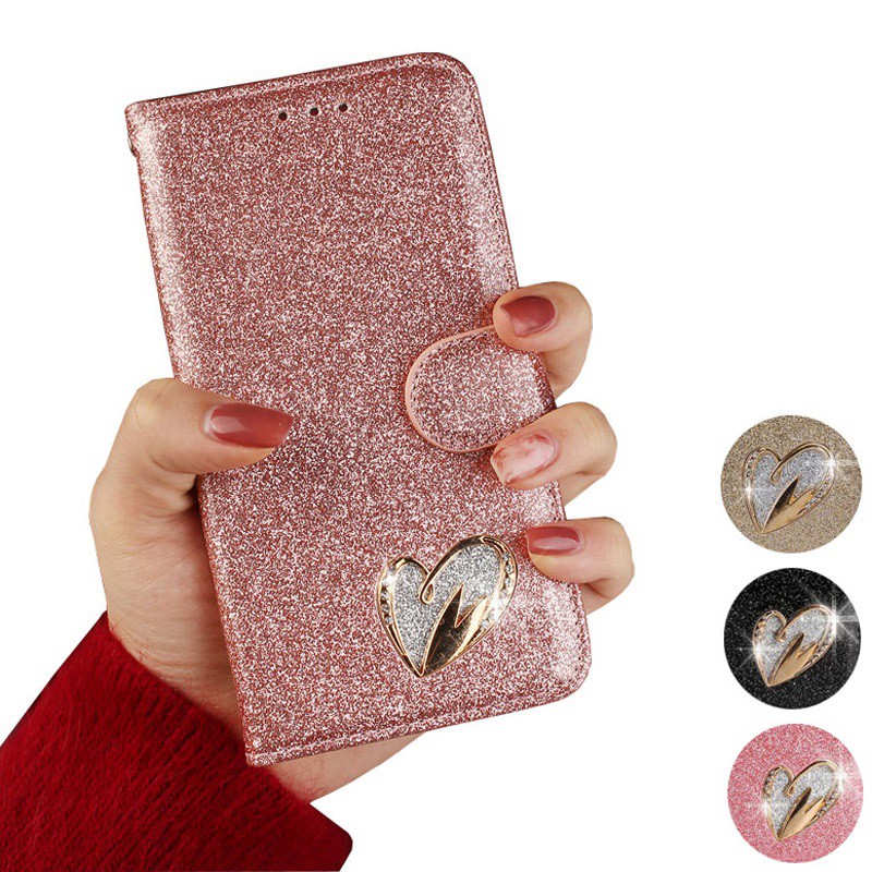 Bao Da Điện Thoại Nắp Lật Kèm Ngăn Đựng Thẻ Khóa Nam Châm Đính Kim Cương Cho iPhone 14 13 12 iPhone 12 Pro Max