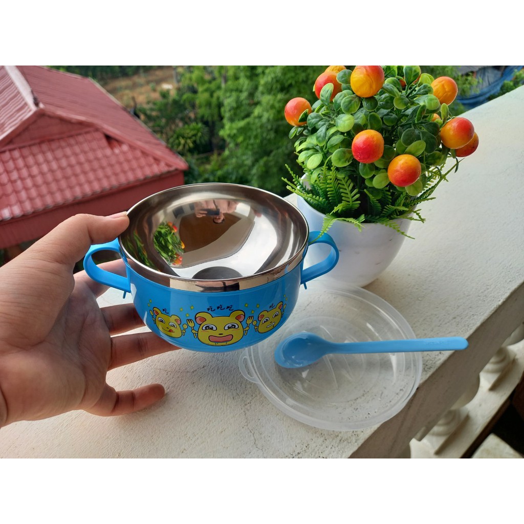 Bát ăn dặm inox sịn cho bé