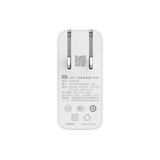 Sạc nhanh 65w XIAOMI USB-C Power Adapter (65W) có thể sạc cho laptop