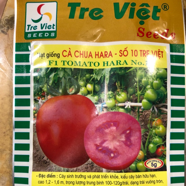 1 gói HẠT GIỐNG CÀ CHUA HARA- SỐ 10 TRE VIỆT F1