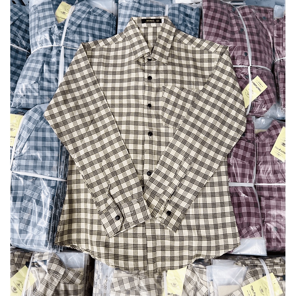 Áo Sơ Mi Nam Tay Dài Vải Nỉ Caro Phối Túi Chất Liệu Mềm Mát May Tỉ Mỉ Phong Cách Cá Tính Năng Động [NEW UNISEX]