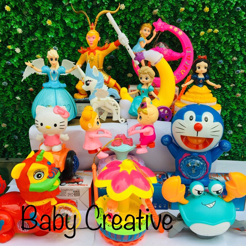 Đồ Chơi Trung Thu Lồng Đèn Trung Thu siêu nhân công chúa Kỳ lân hát đi có đèn nhạc cho bé