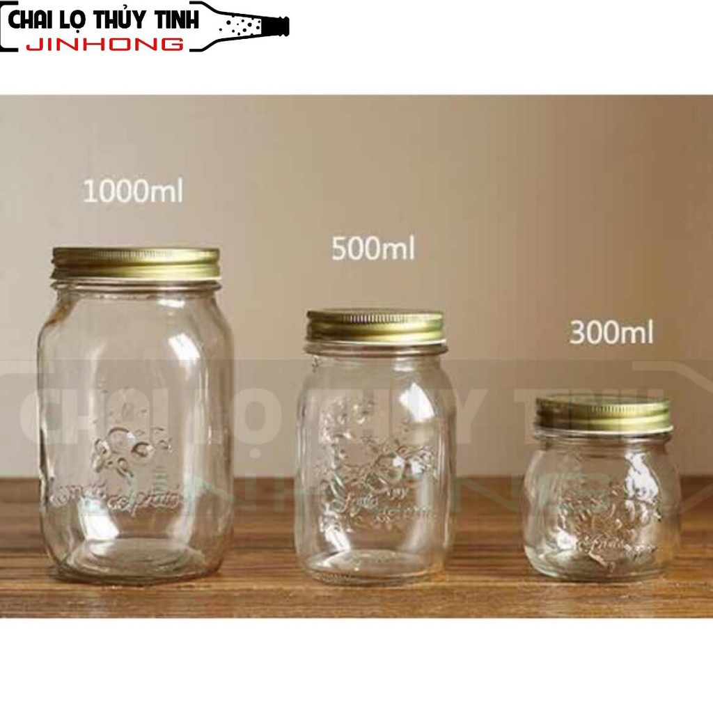 HŨ THỦY TINH 500ML HOA RƠI